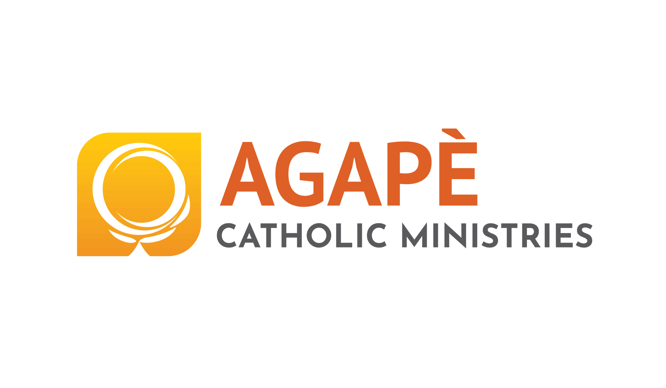 Agape Catholic Ministries logo with a stylized O.